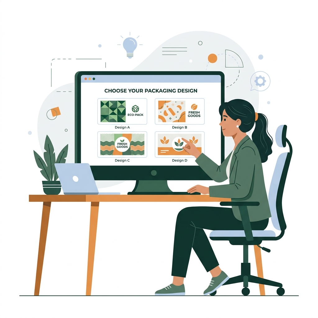 Customer choosing design